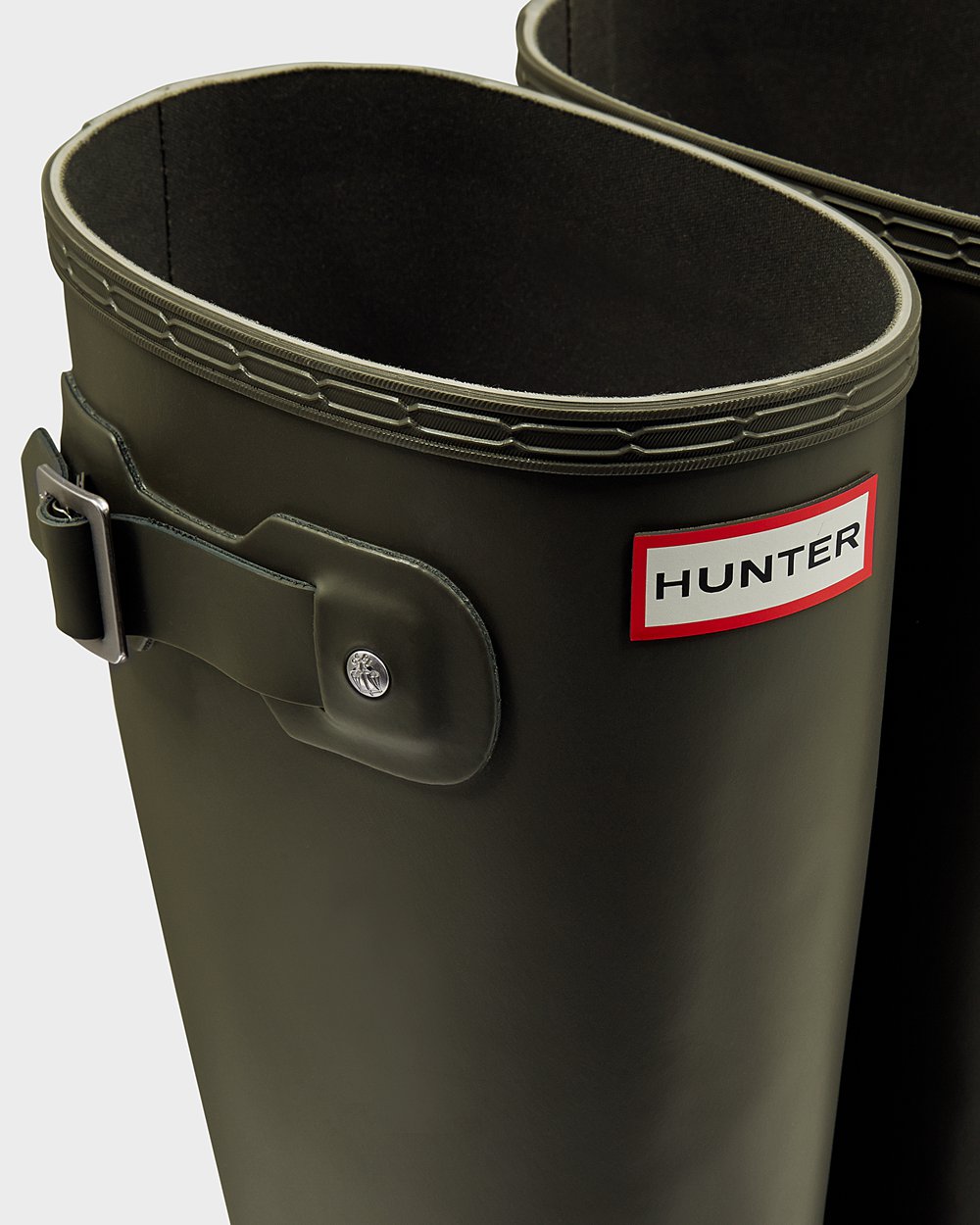 Mens Hunter Original - Tall Rain Boots Dark Olive - 4609-CVHFM